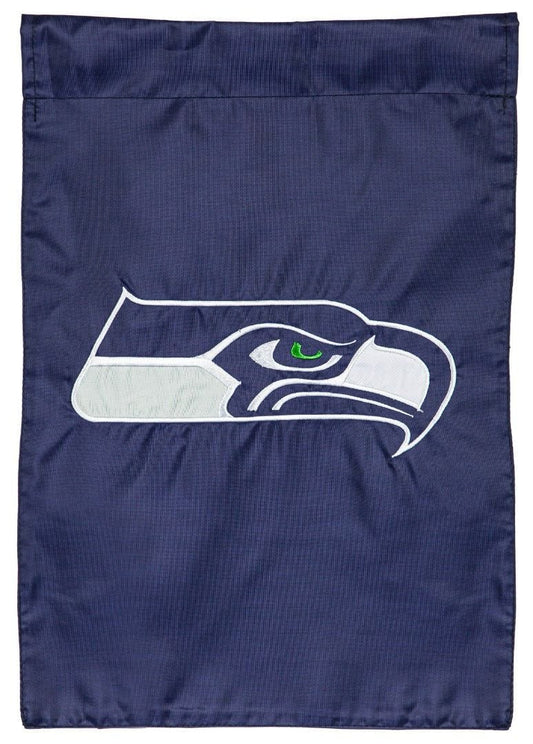 Seattle Seahawks Garden Flag Applique 2 Sided
