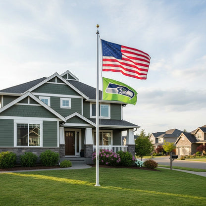 Seattle Seahawks 2 Sided 3x5 Green Flag