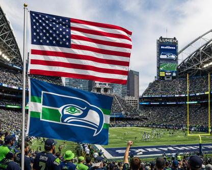 Seattle Seahawks Retro Logo 3x5 Flag