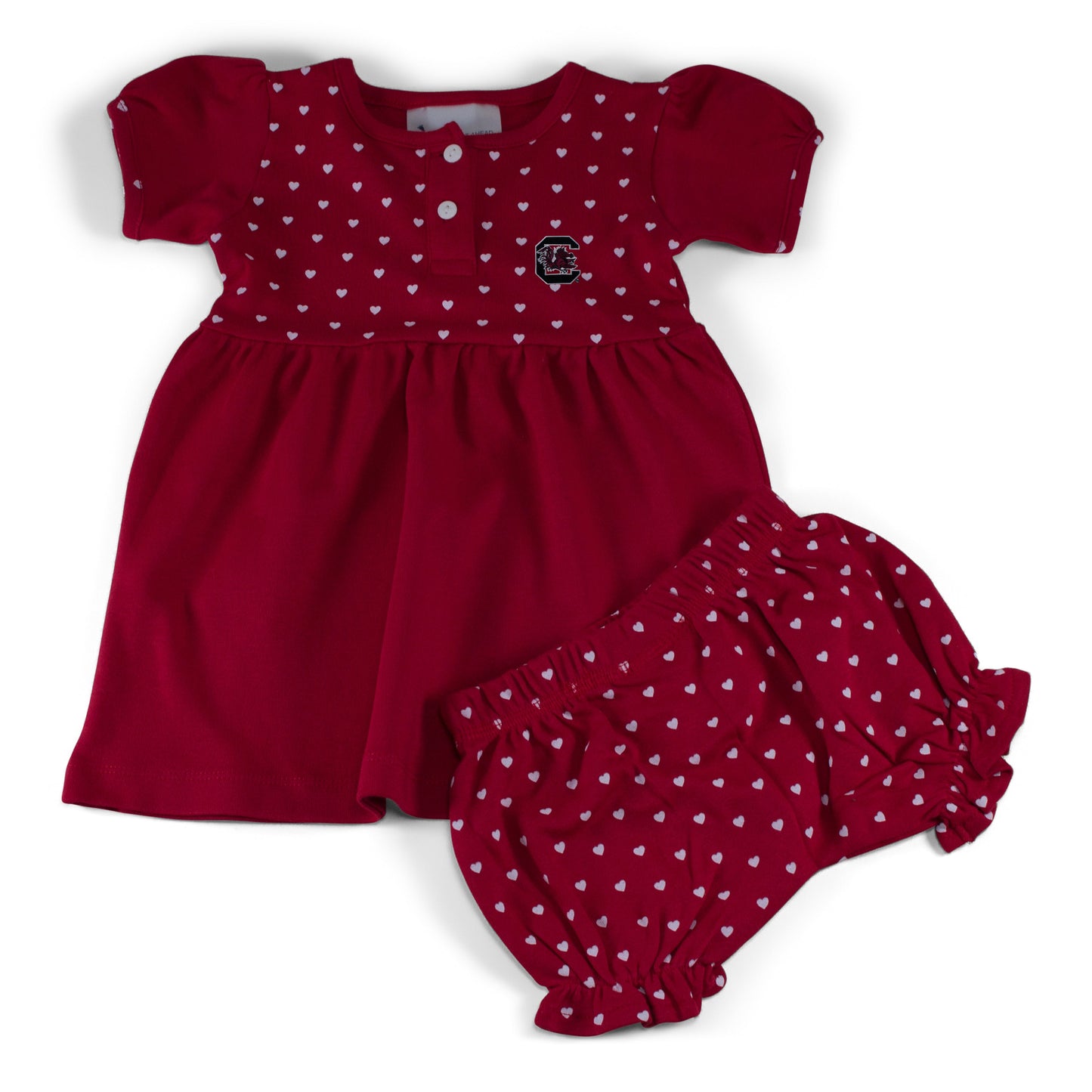 South Carolina Girl's Heart Dress with Bloomers