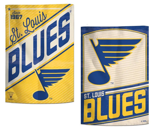 St Louis Blues Garden Flag 2 Sided Vintage Logo Hockey