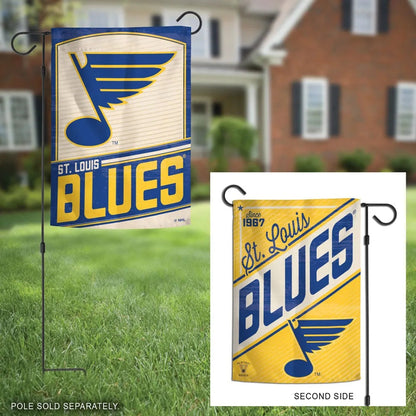 St Louis Blues Garden Flag 2 Sided Vintage Logo Hockey