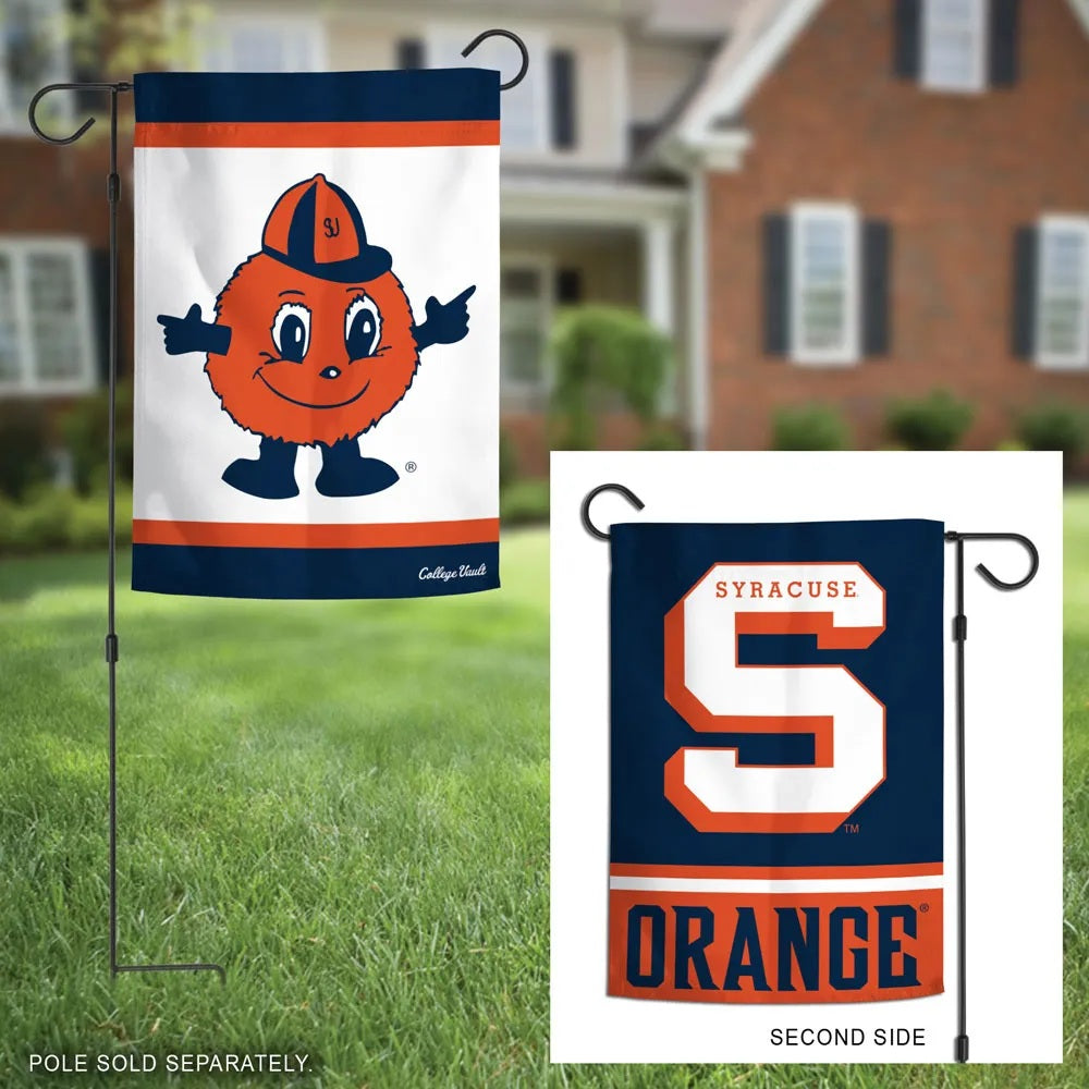Syracuse Garden Flag 2 Sided Orange Vintage Classic Logo