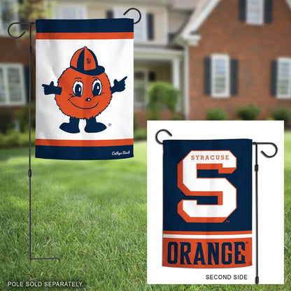 Syracuse Garden Flag 2 Sided Orange Vintage Classic Logo