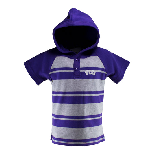 Texas Christian University Short Sleeve Hooded Shirt