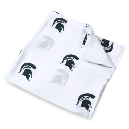 Michigan State University Spartans Muslin Swaddle Blanket – Soft Breathable Baby Blanket | Officially Licensed MSU Gift