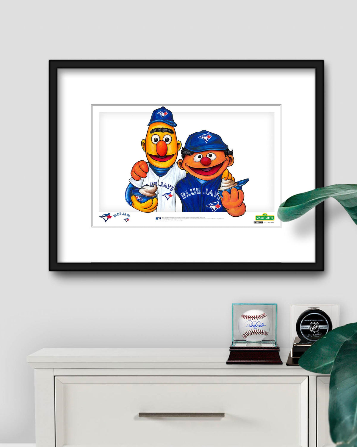Bert and Ernie x MLB Blue Jays Limited Edition Art Print