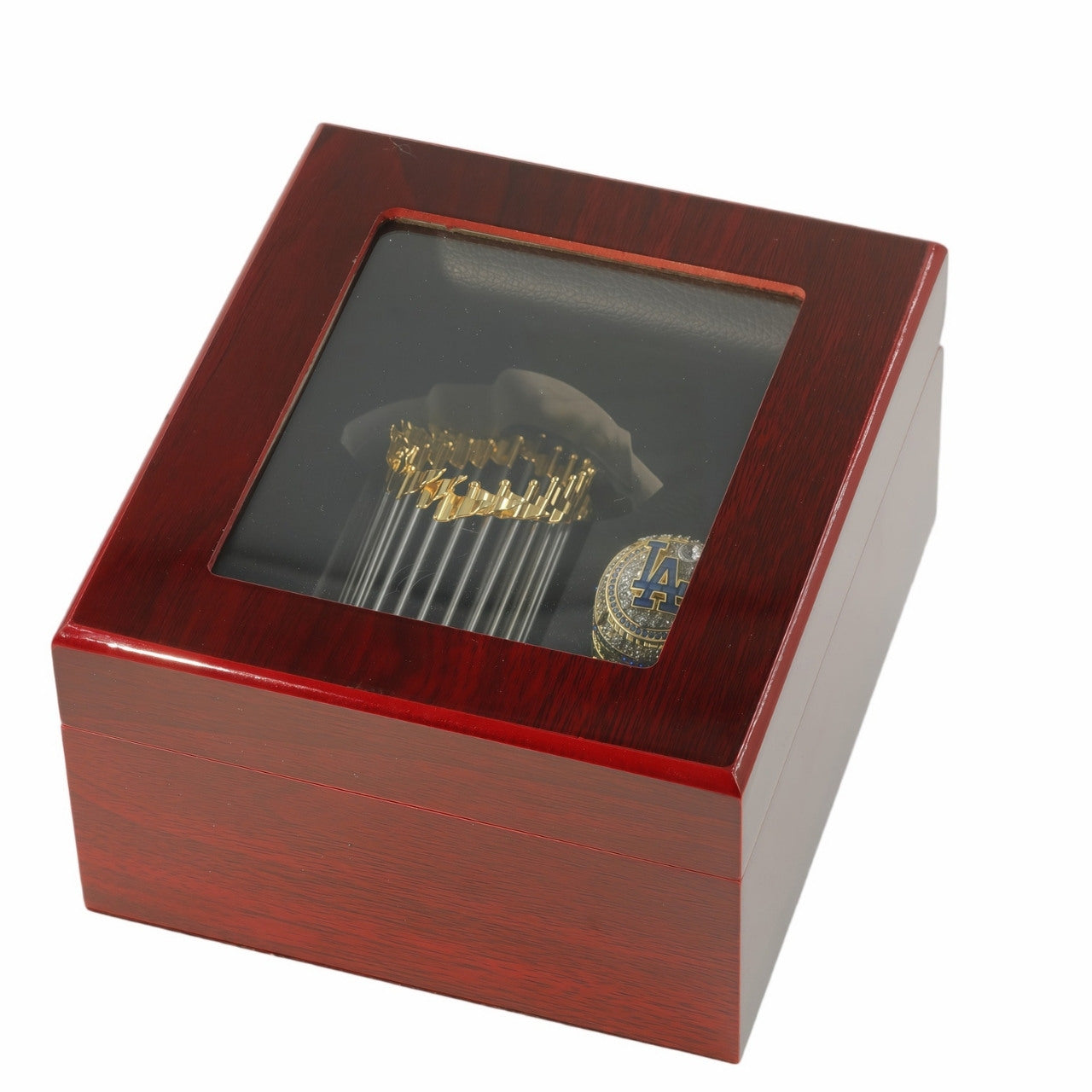 2025 Los Angeles Baseball Championship Replica Ring & Trophy Set – Fan Collectible Jewelry Gift