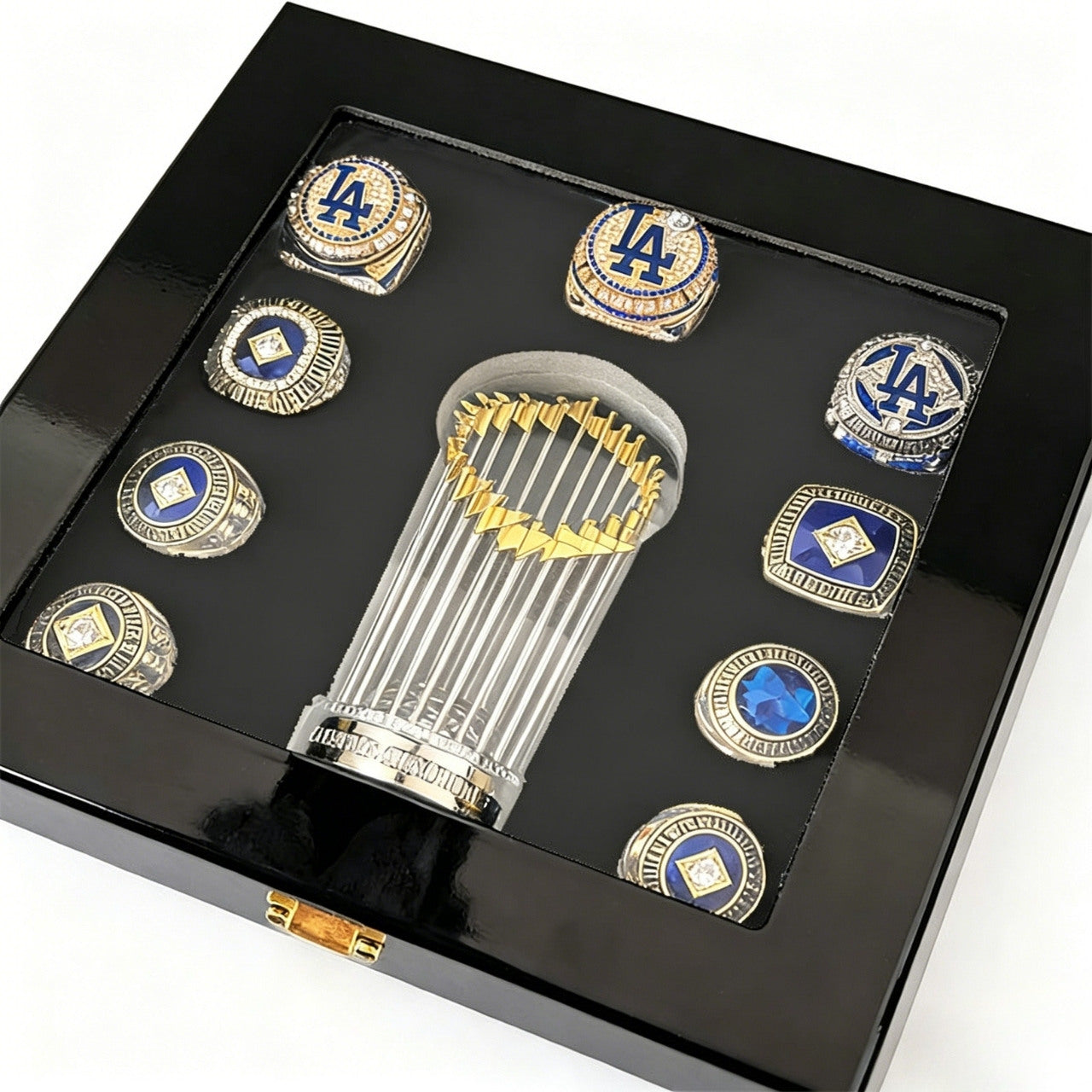Los Angeles Championship Trophy & 9 Rings Set – Fan Exclusive Collectible Gift