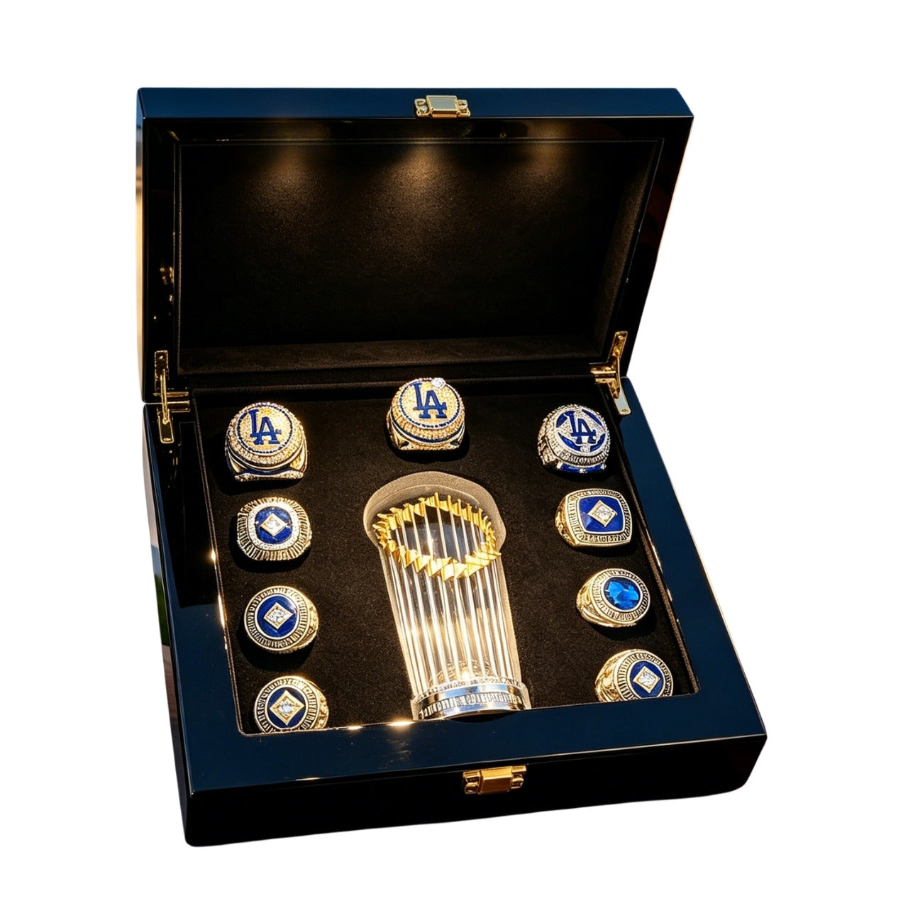 Los Angeles Championship Trophy & 9 Rings Set – Fan Exclusive Collectible Gift