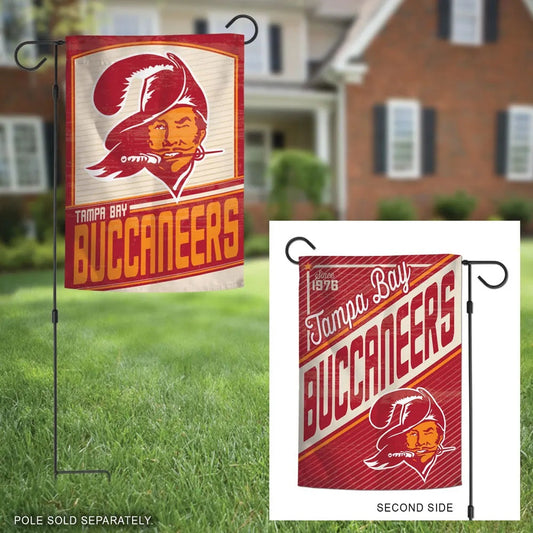 Tampa Bay Buccaneers Garden Flag 2 Sided Classic Logo