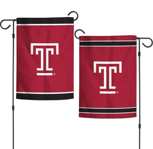 Temple University Garden Flag 2 Sided Logo