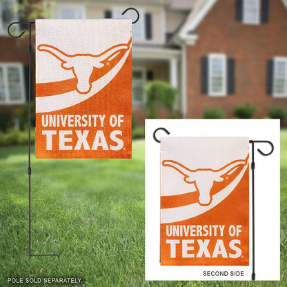Texas Longhorns 2 Sided Burlap Garden Flag
