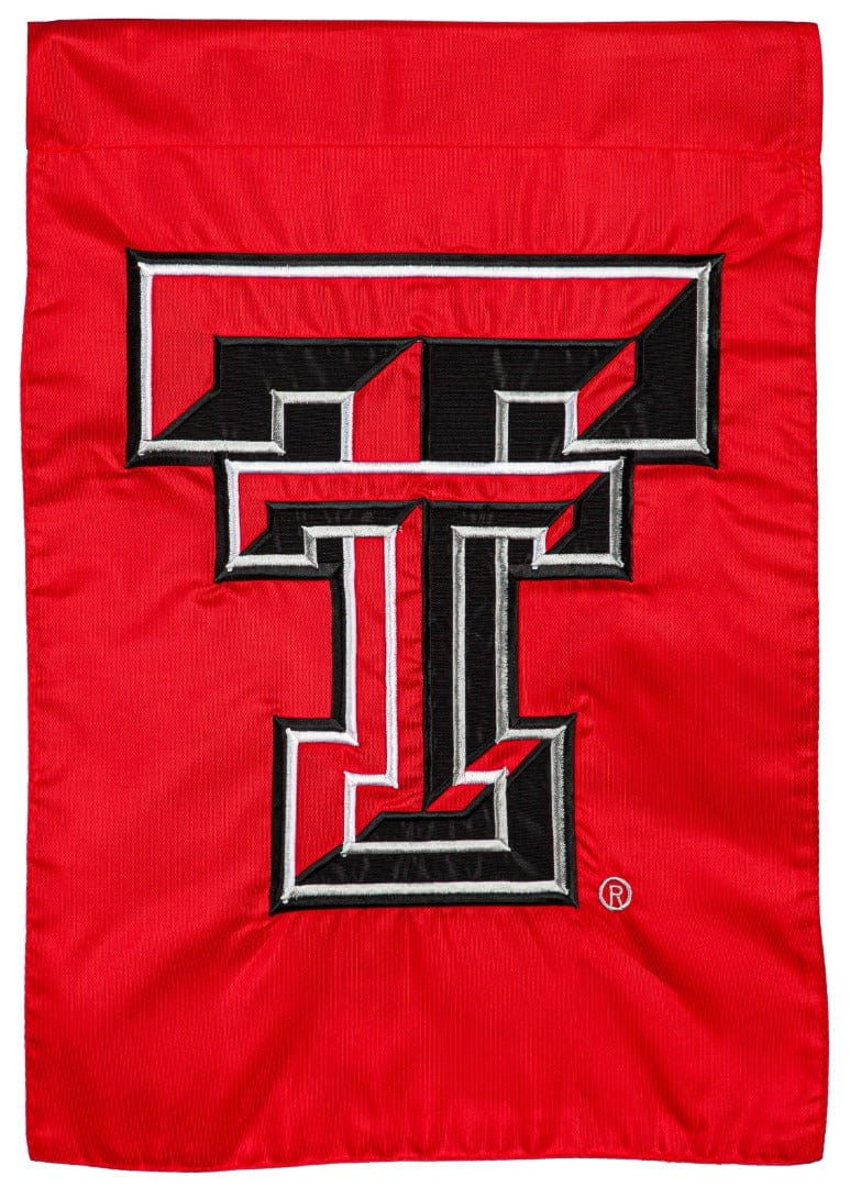 Texas Tech University Garden Flag 2 Sided Applique Logo