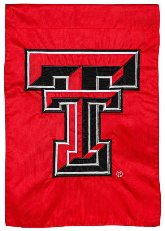 Texas Tech University Garden Flag 2 Sided Applique Logo