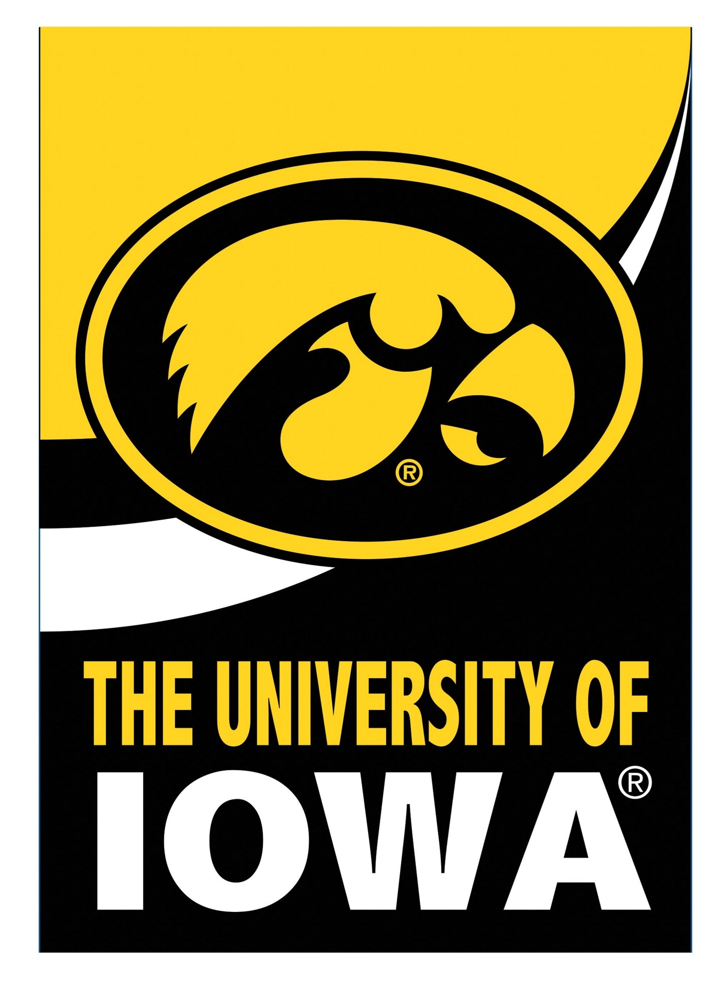 The University of Iowa 2 Sided Garden Flag