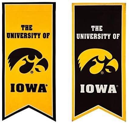 The University of Iowa Garden Flag 2 Sided Long Pennant