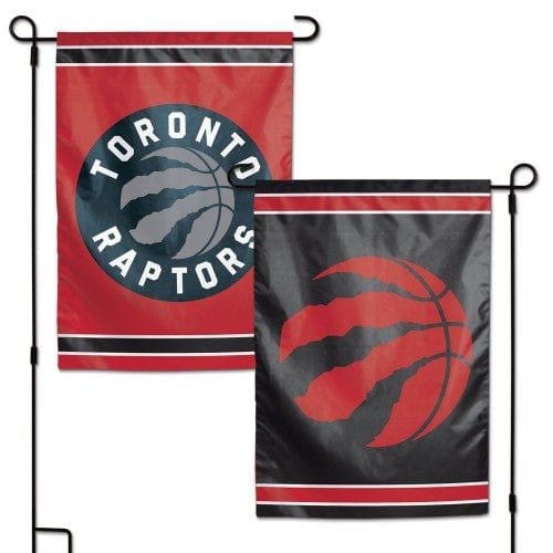 Toronto Raptors Garden Flag 2 Sided Red Black