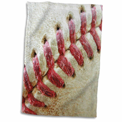 3dRose Florene Sports - Closeup Red Seams On Baseball - Towels (twl-47841)