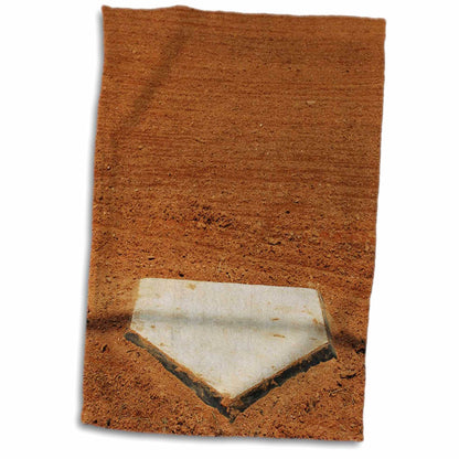 3dRose Florene Sports - Home Plate in Baseball - Towels (twl-50211)