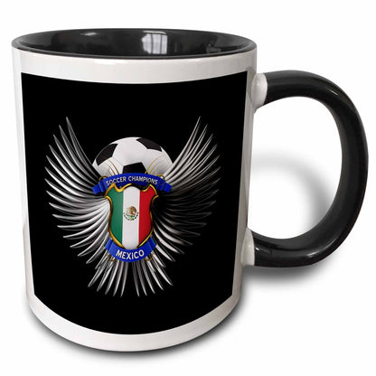 3dRose Mexico soccer ball with crest team football Mexican - Mugs (mug_159472)