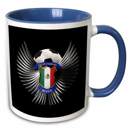 3dRose Mexico soccer ball with crest team football Mexican - Mugs (mug_159472)