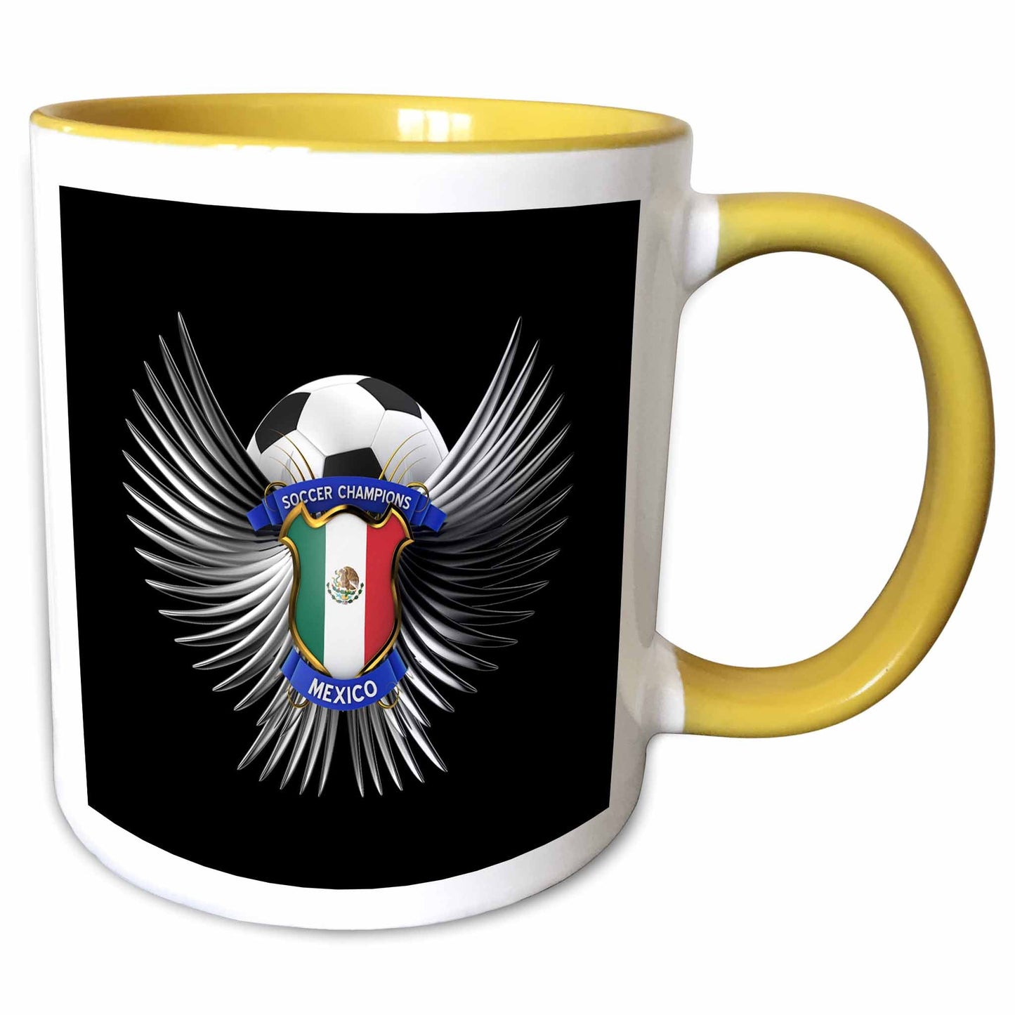 3dRose Mexico soccer ball with crest team football Mexican - Mugs (mug_159472)