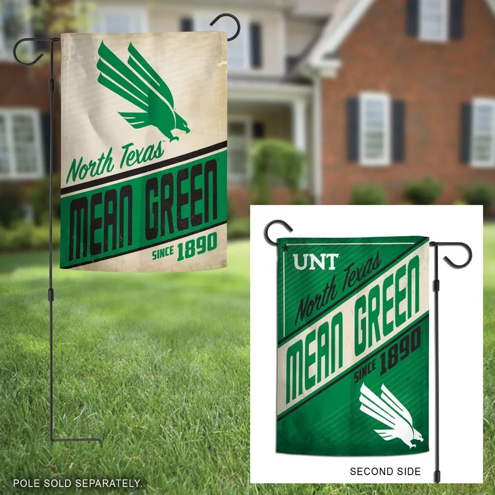 UNT Mean Green 2 Sided Garden Flag