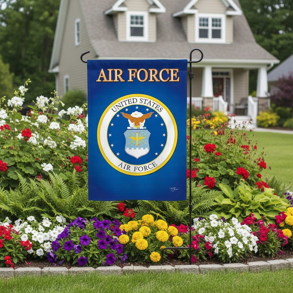US Air Force 2 Sided Military Garden Flag