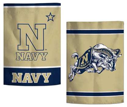 US Naval Academy Garden Flag 2 Sided Double Logo