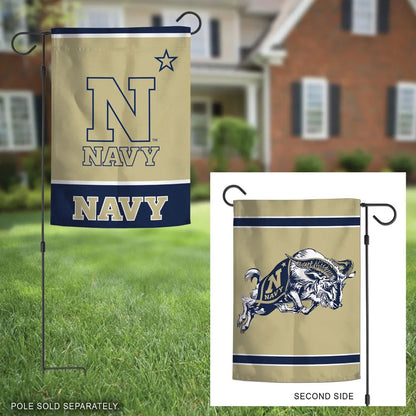 US Naval Academy Garden Flag 2 Sided Double Logo