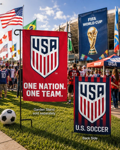 USA Soccer 2 Sided Garden Flag One Nation One Team