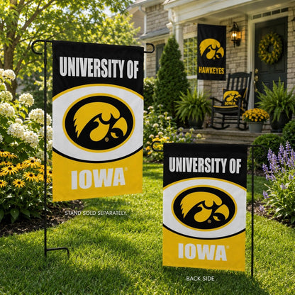 University of Iowa 2 Sided Garden Flag