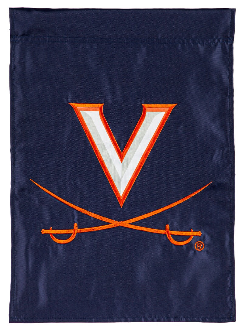 University of Virginia Garden Flag 2 Sided Applique Logo