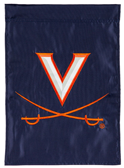 University of Virginia Garden Flag 2 Sided Applique Logo