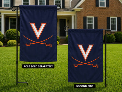 University of Virginia Garden Flag 2 Sided Applique Logo