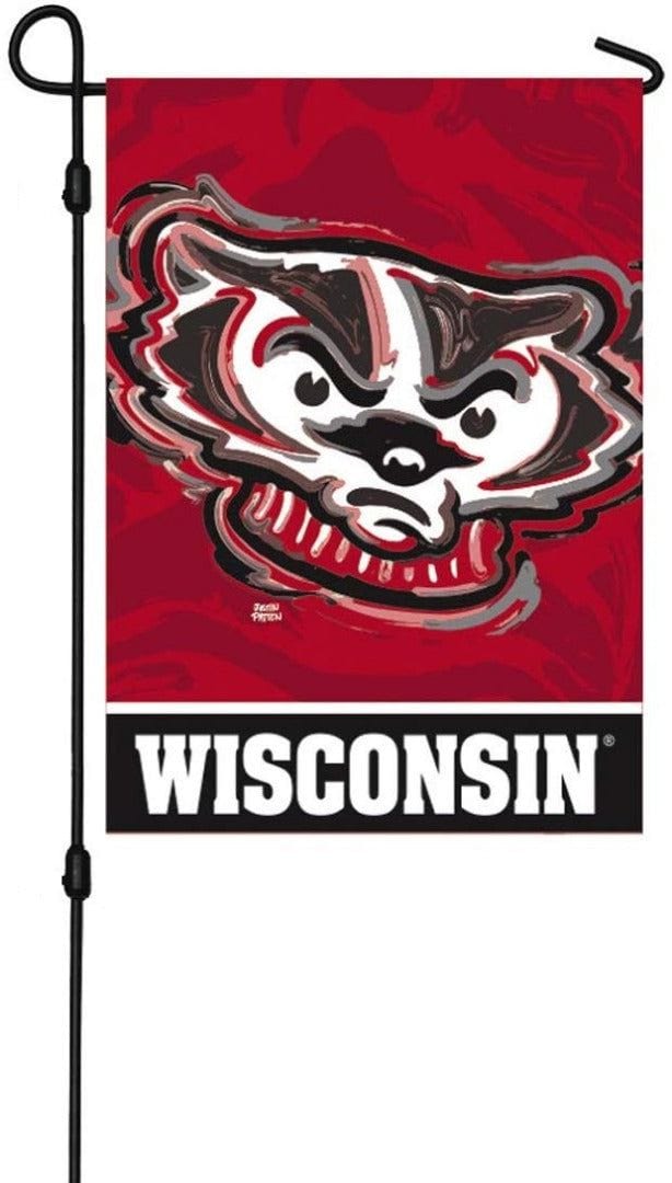 University of Wisconsin Garden Flag 2 Sided Justin Patten Badgers