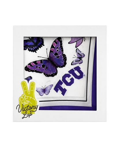 TCU Square Silk Scarf