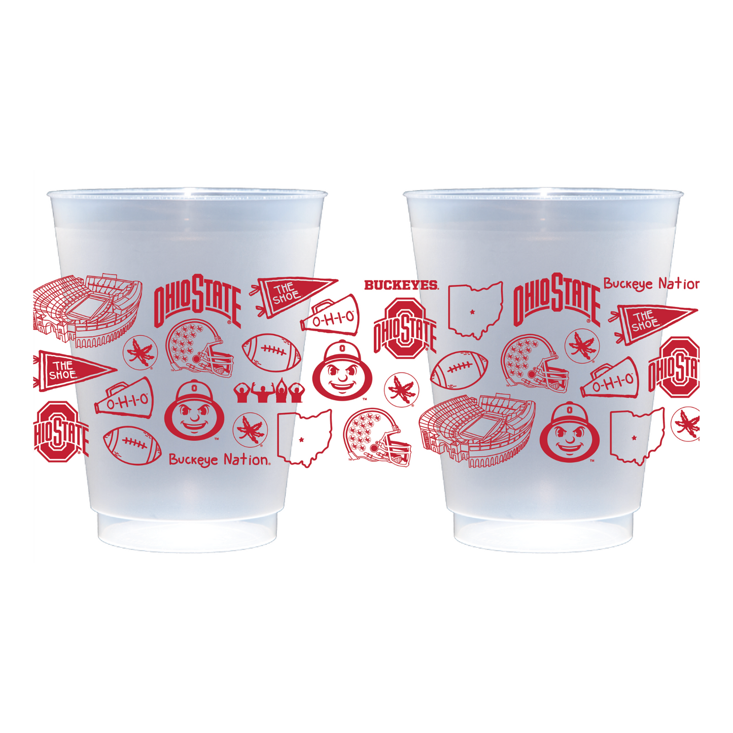 Ohio State Shatterproof Cups - Set of 8