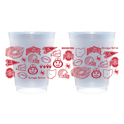 Ohio State Shatterproof Cups - Set of 8
