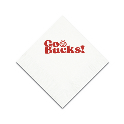 Ohio State White 3 ply Napkins Set of 25