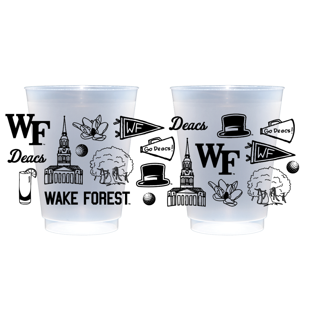 Wake Forest Shatterproof Cups - Set of 8