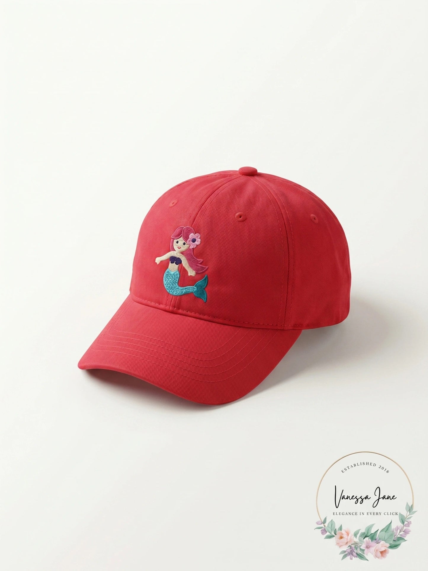 Savanna Georgia  Girls Mermaid Montauk Baseball Cap ,Color: Pink