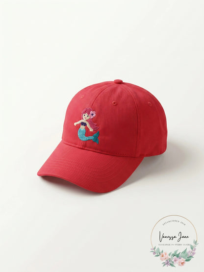 Savanna Georgia  Girls Mermaid Montauk Baseball Cap ,Color: Pink