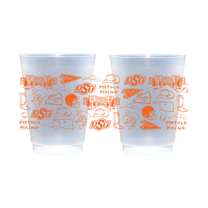 OSU Shatterproof Cups - Set of 8