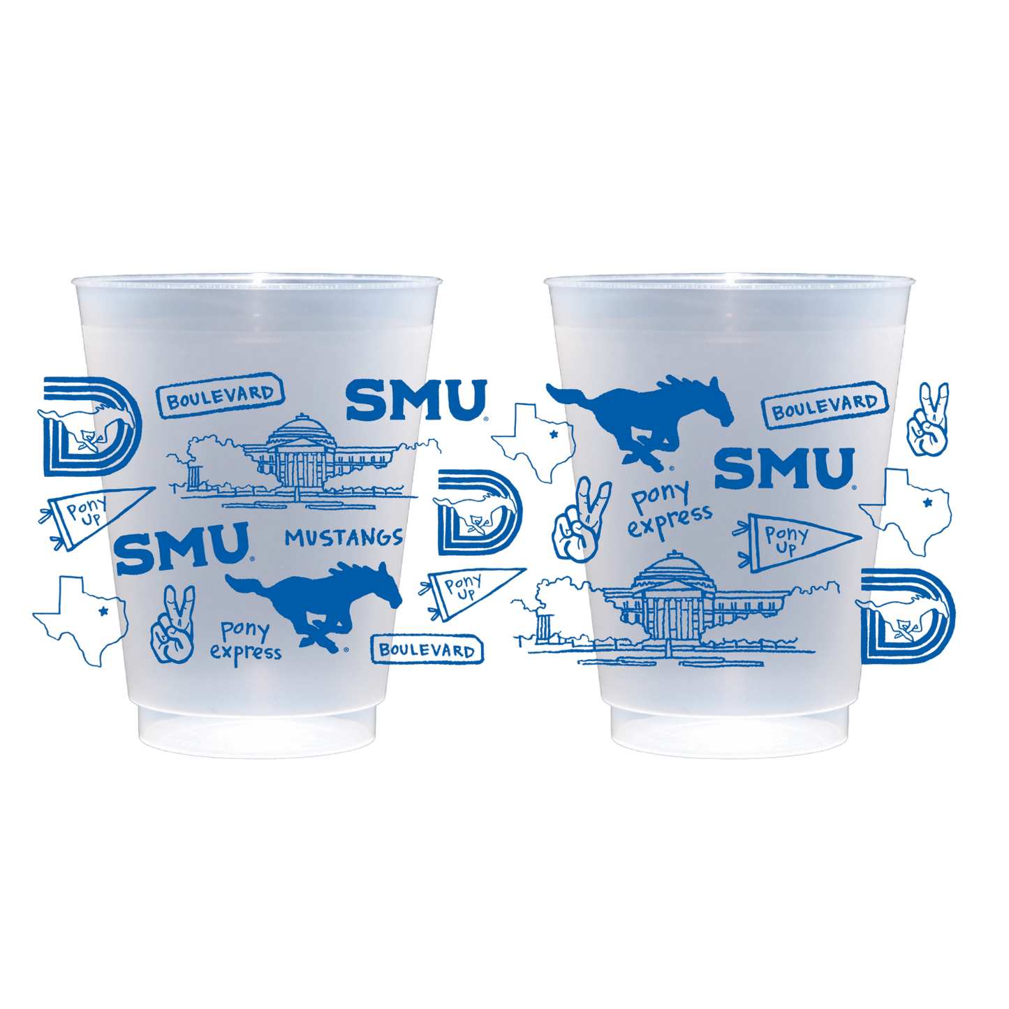 SMU Shatterproof Cups - Set of 8