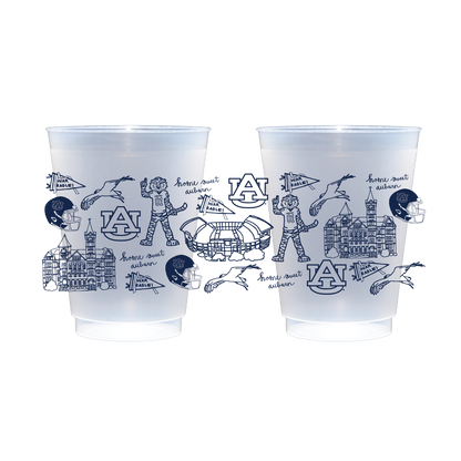 Auburn University - Shatterproof Cups, Set of 8