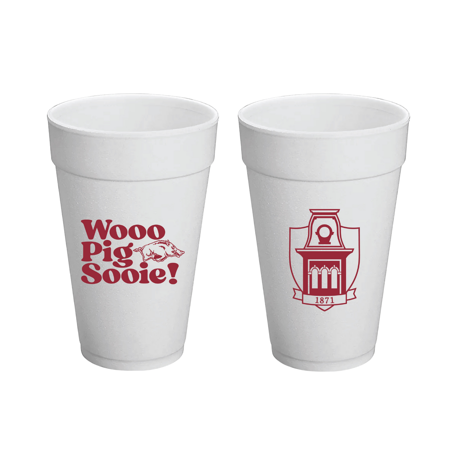 Arkansas Styrofoam Cups Set of 8 - 20 ounces