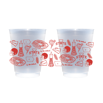 Iowa State University - Shatterproof Cups, Set of 8