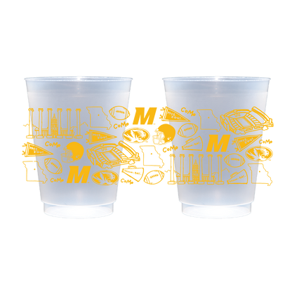 The University of Missouri (Mizzou) - Shatterproof Cups, Set of 8